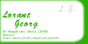 lorant georg business card